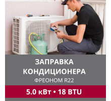 Заправка кондиционера LG фреоном R22 до 5.0 кВт (18 BTU)