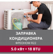 Заправка кондиционера LG фреоном R22 до 5.0 кВт (18 BTU)