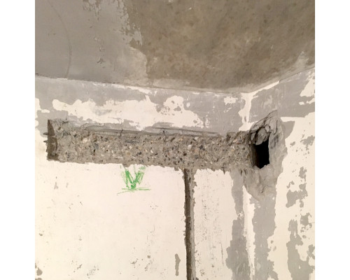 Штробление стены под нишу для дренажной помпы LG 150х70 мм. (Монолитный бетон)